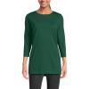 Lands’ End Women’s 3/4 Sleeve Supima Cotton Crewneck Tunic(Pine Valley)