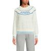 Lands’ End Women’s Drifter Raglan Sleeve Easy Fit Sweater(Bright Cerulean Apres)