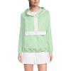 Lands’ End Women’s Packable Anorak Windbreaker(Icy Mint/Egret)