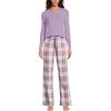 Ivory/Violet Verbena Plaid
