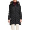 Lands’ End Womens Plush Lined Insulated Coat Black Regular Small
