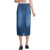 Lands’ End Women’s Soft Denim Midi Column Skirt(Indigo Tide Blue)