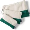 imageLands End Zip Canvas Pouch 3PK Naturalheritage Red One SizeNaturalBright Spruce