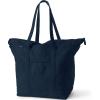 Lands’ End Zip Top Long Handle Canvas Tote Bag(Radiant Navy)