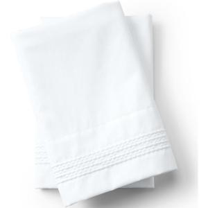 Lands’ End 400 NI Embroidered Pillowcases Dusty Blue Dots Standard(White Dots)