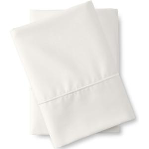 Lands’ End 400 NI Pillowcase Set Dusty Blue Standard(Ivory)
