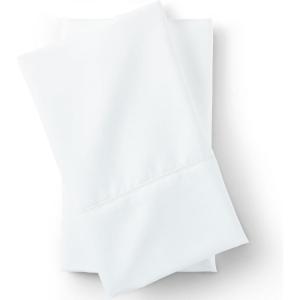 Lands’ End 700 Solid Pillowcases Pale Flax King(White)
