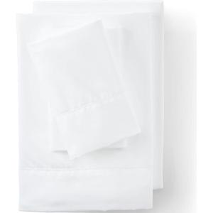 Lands’ End 700 Solid Sheet Set Ivory Twin(White)