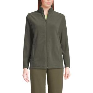 Lands’ End Anyweather Fleece Full Zip Jacket(Forest Moss Green)