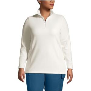 Lands’ End Anyweather Fleece Quarter Zip Pullover(Ivory)