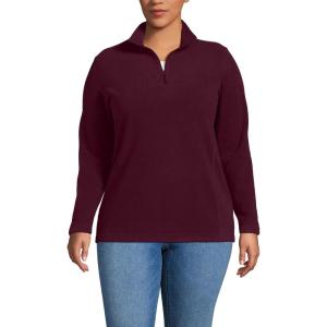Lands’ End Anyweather Fleece Quarter Zip Pullover(Lush Burgundy)