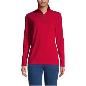 Lands’ End Anyweather Fleece Quarter Zip Pullover(Rich Red)