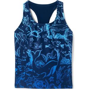Lands’ End Big Girls UPF 50 Racerback Tankini Swimsuit Top(Deep Sea Navy Tonal Sea Life)