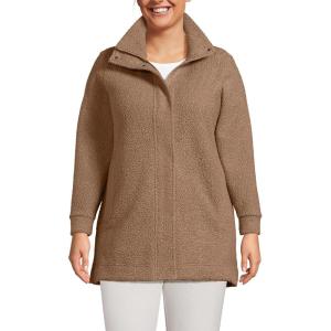 Lands’ End Boucle Fleece Coat(Honey Beige)