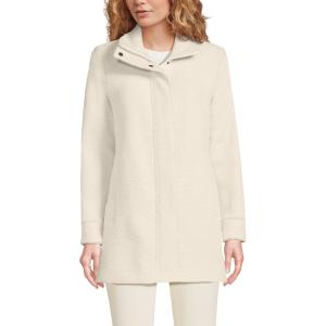 Lands’ End Boucle Fleece Coat(Ivory Latte)