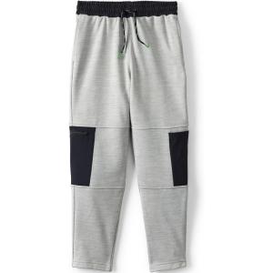 Lands’ End Boys Basic Iron Knee Fleece Jogger(Gray Heather)
