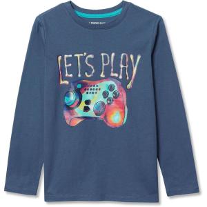 Lands’ End Boys Graphic T Shirt(Bering Sea Blue Lets Play)
