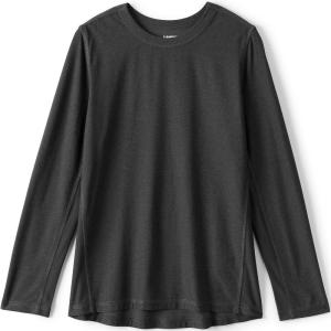 Lands’ End Boys Long Sleeve Performance Tee(Black Heather)