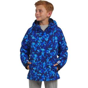 Lands’ End Boys’ Squall Waterproof Fleece Lined Insulated Jacket(Glacier Blue)