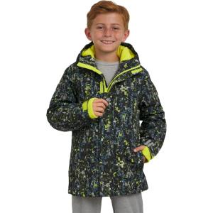 Lands’ End Boys’ Squall Waterproof Fleece Lined Insulated Jacket(Olive Camouflage)