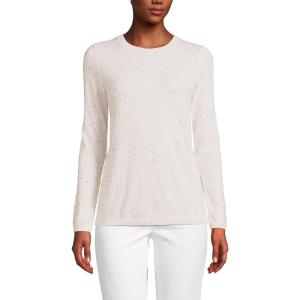 Lands’ End Cashmere Sweater(Ivory Rainbow Donegal)