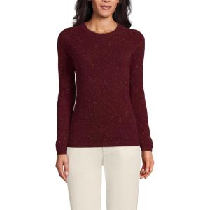 Lands’ End Cashmere Sweater(Rich Burgundy Donegal)