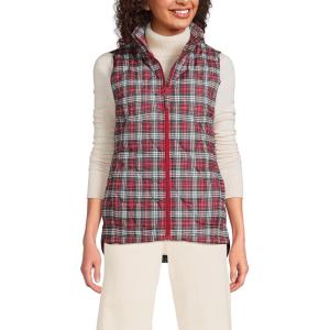 Lands’ End FeatherFree Insulated Vest(Rich Red Plaid)