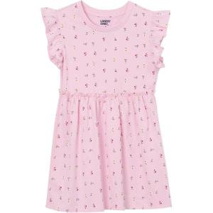 Lands’ End Girls Gathered Waist Tunic Top(Pink Ditsy Floral)