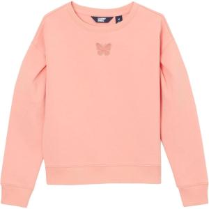 Lands’ End Girls Knit Crewneck Sweatshirt(Light Coral)