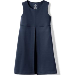 Lands’ End Girls Ponte Pleat Jumper(Classic Navy)