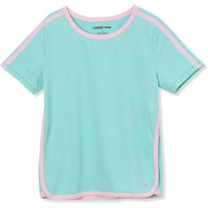 Lands’ End Girls Short Sleeve Performance Tee(Aruba Blue)