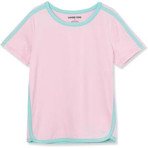 Lands’ End Girls Short Sleeve Performance Tee(Fairy Tale Pink)