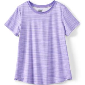 Lands’ End Girls Short Sleeve Performance Tee(Lavender Mist Space Dye)