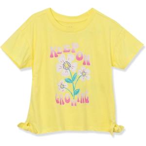 Lands’ End Girls Short Sleeve Side Tie Graphic Tee(Keep on Growing)