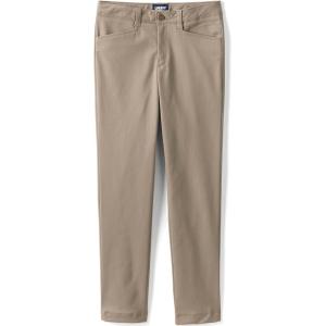 Lands’ End Girls Slim Fit Stretch Chino Pants(Khaki)