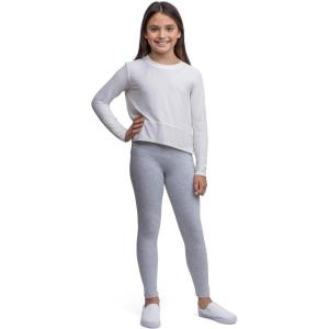 Lands’ End Girls Tough Cotton Novelty Leggings(Gray Heather)