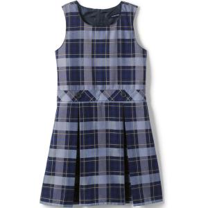 Lands’ End Girls Uniform Plaid Jumper(Classic Navy Plaid)