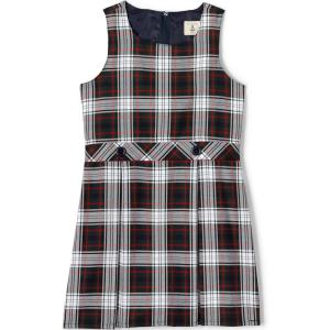 Lands’ End Girls Uniform Plaid Jumper(Evergreen/White Plaid)