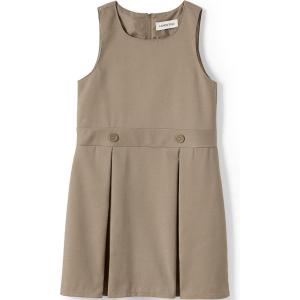 Lands’ End Girls Uniform Plaid Jumper(Khaki)