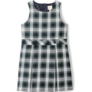 Lands’ End Girls Uniform Plaid Jumper(White Plaid)