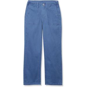 Lands’ End Girls Woven Pull On Utility Cargo Pants(Gray Blue)