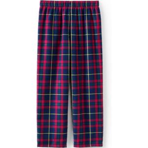 Lands’ End Kids Flannel Pajama Pants(Red/Dark Navy Multi Plaid)