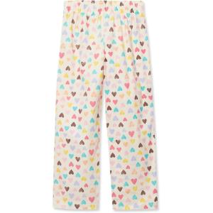 Lands’ End Kids Flannel Pajama Pants(Watercolor Multi Hearts)
