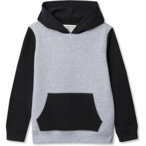 Lands’ End Kids Fleece Pullover Hoodie(Gray Heather/Black)