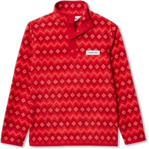 Lands’ End Kids Fleece Quarter Zip(Apple Red Fairisle)