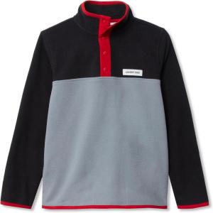 Lands’ End Kids Fleece Quarter Zip(Black/Gray/Red)