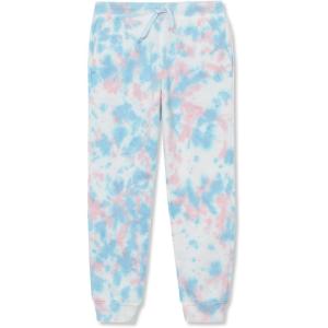 Lands’ End Kids Iron Knee Fleece Jogger Sweatpants(Deep Lavendar Tie Dye)
