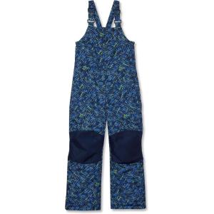 Lands’ End Kids Iron Knee Insulated Winter Snow Bibs(Blue Neon Sprinkles)