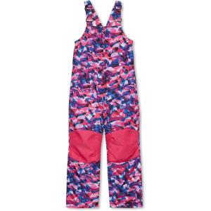 Lands’ End Kids Iron Knee Insulated Winter Snow Bibs(Pink Bright Abstract Cloud)
