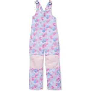Lands’ End Kids Iron Knee Insulated Winter Snow Bibs(Pink Cotton Candy Splash)